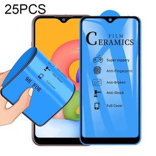 For Samsung Galaxy A01 25 PCS 2.5D Full Glue Full Cover Ceramics Film