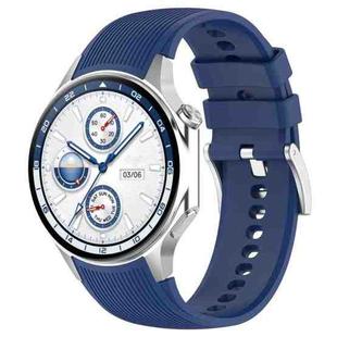 For OPPO Watch X / OnePlus Watch 2 Vertical Texture Silicone Watch Band(Blue)
