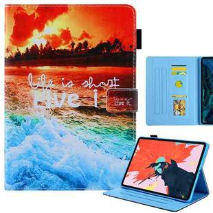 For iPad Pro 11 2024 Colored Drawing Leather Smart Tablet Case(Sunset)