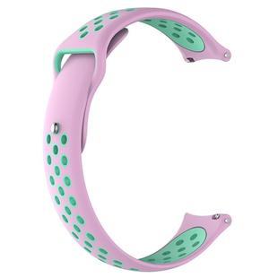 For Xiaomi Haylou Solar / LS05 Silicone Reverse Buckle Strap(Pink+Teal)