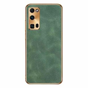 For Honor 30 Pro Electroplating Lambskin Leather Phone Case(Green)