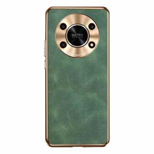 For Honor X30 Electroplating Lambskin Leather Phone Case(Green)