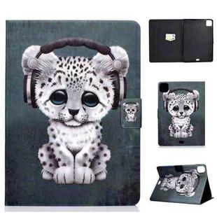 For iPad Pro 11 2024 Voltage Colored Drawing Smart Leather Tablet Case(Music Leopard)