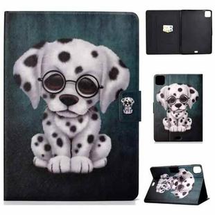 For iPad Pro 11 2024 Voltage Colored Drawing Smart Leather Tablet Case(Speckled Dog)