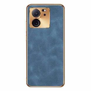 For Xiaomi Redmi K60 Ultra Electroplating Lambskin Leather Phone Case(Blue)