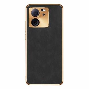 For Xiaomi Redmi K60 Ultra Electroplating Lambskin Leather Phone Case(Black)