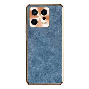 For Xiaomi 13 Pro Electroplating Lambskin Leather Phone Case(Blue)