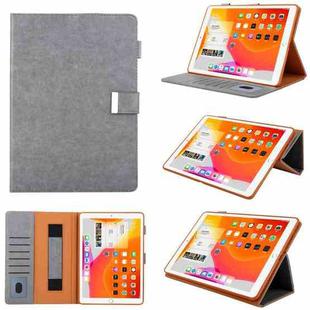 For iPad Pro 11 2024 Business Style Horizontal Flip Leather Smart Tablet Case with Holder(Grey)