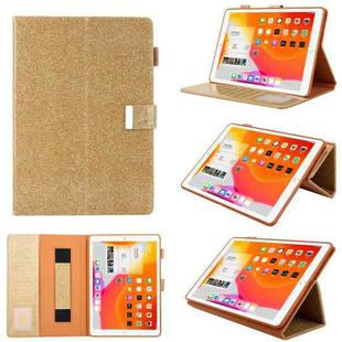 For iPad Pro 11 2024 Business Style Horizontal Flip Leather Smart Tablet Case with Holder(Gold)