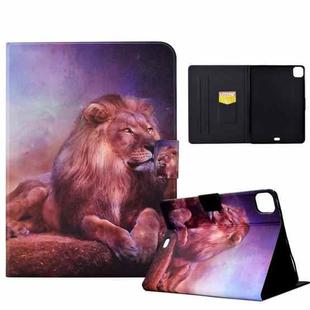 For iPad Pro 11 2024 Voltage Colored Drawing Smart Leather Tablet Case(Lion)