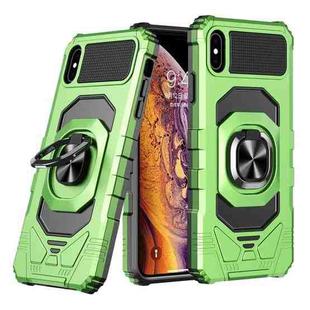 For iPhone XS / X Magnetic Ring Holder Phone Case(Green)