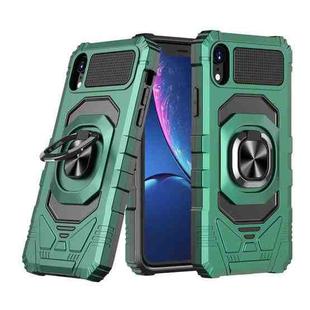 For iPhone XR Magnetic Ring Holder Phone Case(Dark Green)