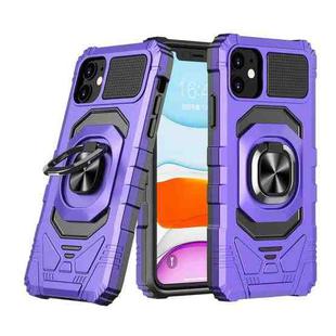 For iPhone 11 Magnetic Ring Holder Phone Case(Purple)