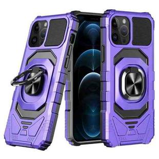 For iPhone 12 Pro Max Magnetic Ring Holder Phone Case(Purple)