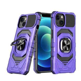 For iPhone 13 Magnetic Ring Holder Phone Case(Purple)