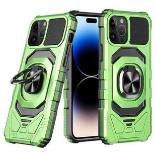 For iPhone 14 Pro Magnetic Ring Holder Phone Case(Green)