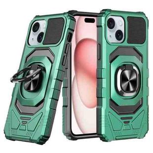 For iPhone 15 Magnetic Ring Holder Phone Case(Dark Green)