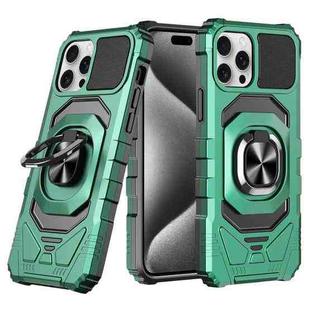 For iPhone 15 Pro Magnetic Ring Holder Phone Case(Dark Green)