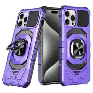 For iPhone 15 Pro Magnetic Ring Holder Phone Case(Purple)