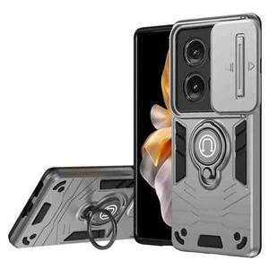 For Motorola Edge 50 Camshield Ring Holder Phone Case(Grey)