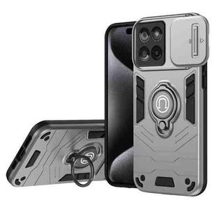 For Motorola Edge 60 Fusion Camshield Ring Holder Phone Case(Grey)