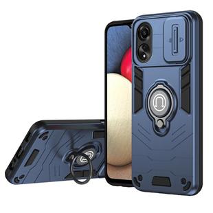 For OPPO A78 4G Camshield Ring Holder Phone Case(Royal Blue)