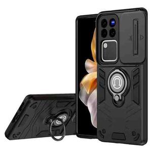 For vivo V30 / V30 Pro Camshield Ring Holder Phone Case(Black)