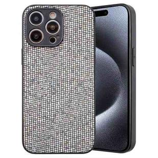 For iPhone 15 Pro Max Glitter Powder TPU Hybrid PC Phone Case(Silver)