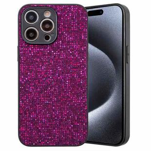 For iPhone 15 Pro Glitter Powder TPU Hybrid PC Phone Case(Purple)