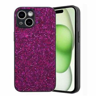 For iPhone 15 Plus Glitter Powder TPU Hybrid PC Phone Case(Purple)