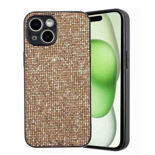 For iPhone 15 Glitter Powder TPU Hybrid PC Phone Case(Gold)