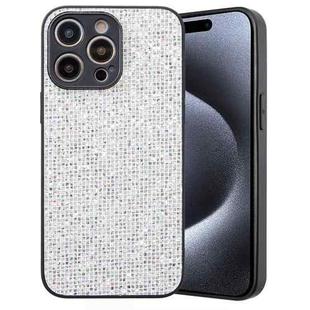 For iPhone 14 Pro Glitter Powder TPU Hybrid PC Phone Case(White)