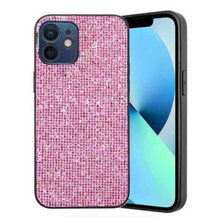For iPhone 12 Glitter Powder TPU Hybrid PC Phone Case(Pink)