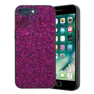 For iPhone 8 Plus / 7 Plus Glitter Powder TPU Hybrid PC Phone Case(Purple)