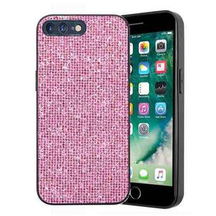 For iPhone 8 Plus / 7 Plus Glitter Powder TPU Hybrid PC Phone Case(Pink)