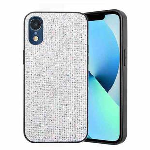 For iPhone XR Glitter Powder TPU Hybrid PC Phone Case(White)