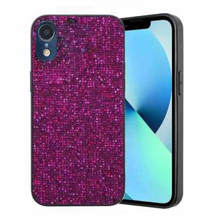 For iPhone XR Glitter Powder TPU Hybrid PC Phone Case(Purple)