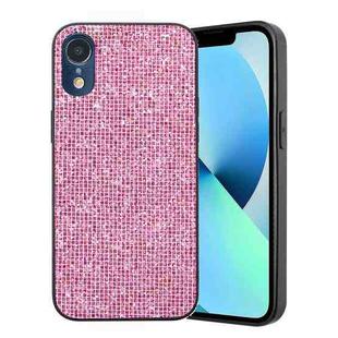 For iPhone XR Glitter Powder TPU Hybrid PC Phone Case(Pink)