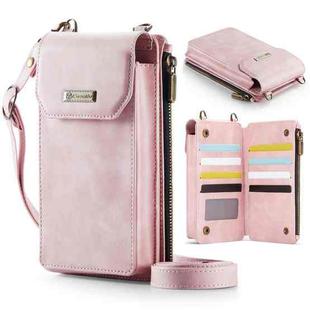 CaseMe Me40 Vertical Multifunctional Shoulder Crossbody Phone Bag(Pink)