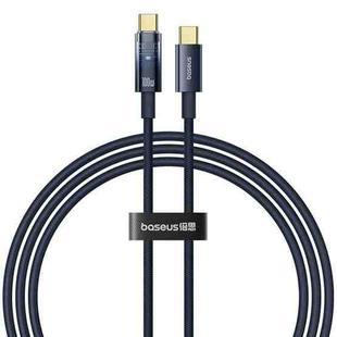 Baseus Explorer Series 100W USB-C/Type-C to USB-C/Type-C Smart Power-off Fast Charging Data Cable, Length:1m(Blue)