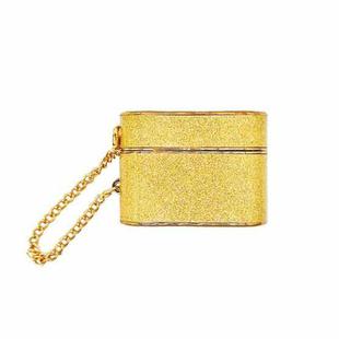 For AirPods Pro 2 Cylindrical Glitter Leather Texture Bluetooth Earphone Protective Case(Gold)