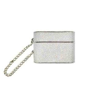 For AirPods Pro 2 Cylindrical Glitter Leather Texture Bluetooth Earphone Protective Case(Silver)