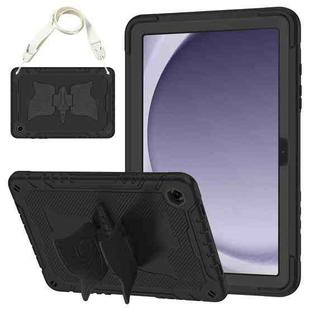 For Samsung Galaxy A9+ Unicorn Kickstand PC Hybrid Silicone Tablet Case(Black)