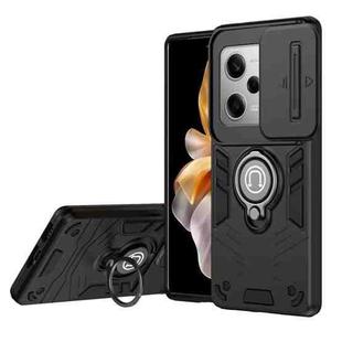 For Xiaomi Poco X5 Pro Camshield Ring Holder Phone Case(Black)
