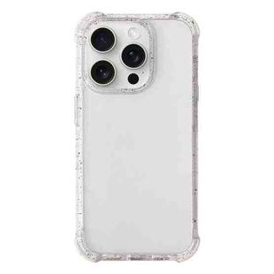 For iPhone 15 Pro Acrylic Color Point Transparent Phone Case(White)