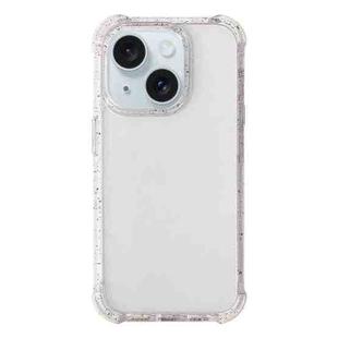 For iPhone 15 Acrylic Color Point Transparent Phone Case(White)