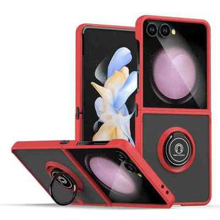 For Samsung Galaxy Z Flip7 Q Shadow 1 Series TPU + PC Phone Case with Ring(Red)