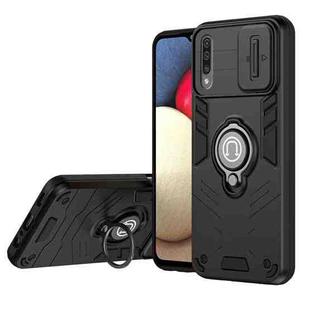 For Samsung Galaxy A50 Camshield Ring Holder Phone Case(Black)