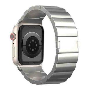 For Apple Watch Series 8 45mm One-Bead Magnetic Buckle Titanium Metal Watch Band(Titanium Color)