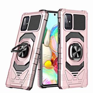 For Samsung Galaxy A71 4G Magnetic Ring Holder Phone Case(Rose Gold)